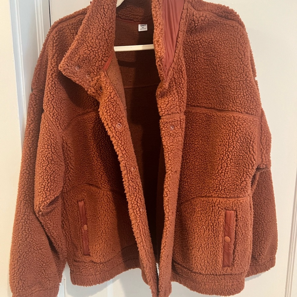 Old Navy Rust Sherpa Jacket